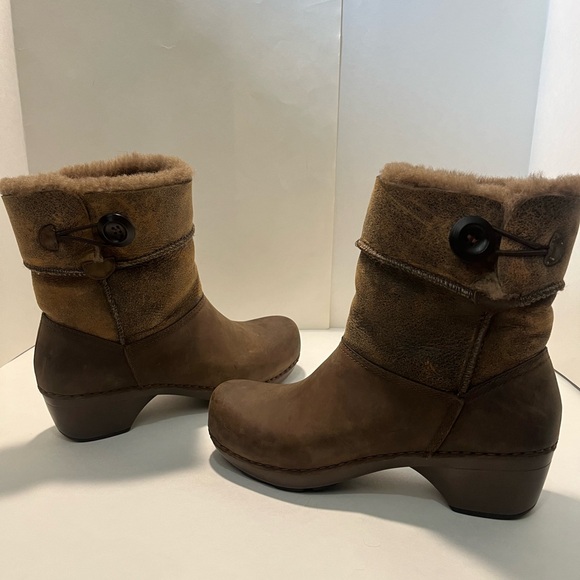 Brown Lined Furry Boots - Picture 2 of 4